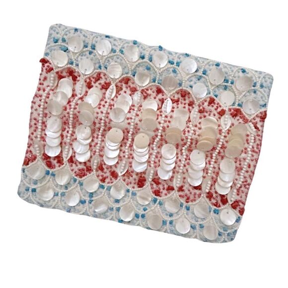 Monya Fold Over Mother Of Pearl Clutch - Picture 3 of 5